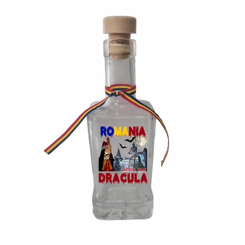 Dracula romania, sticla cu mesaj patrata, 250 ml, model divgs318 26